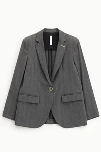 Blazer Imperial un bouton à rayures irisé Grigio
