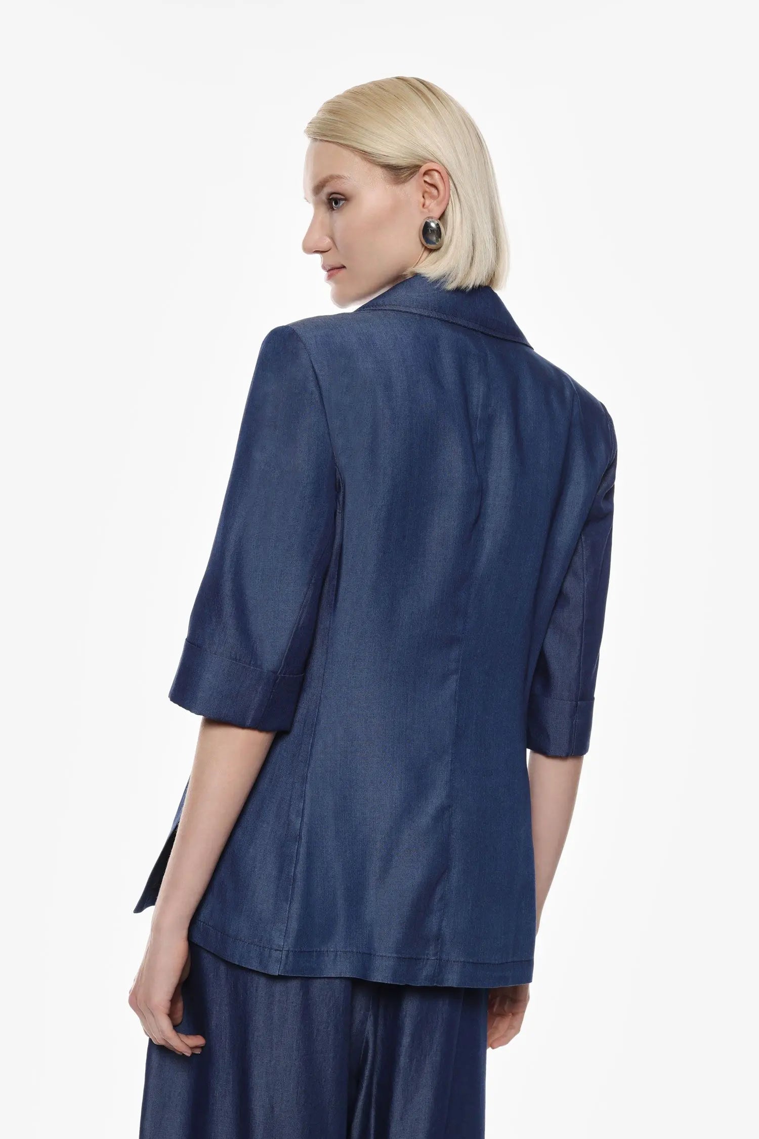 Blazer Imperial manches mi-longues Blu Denim