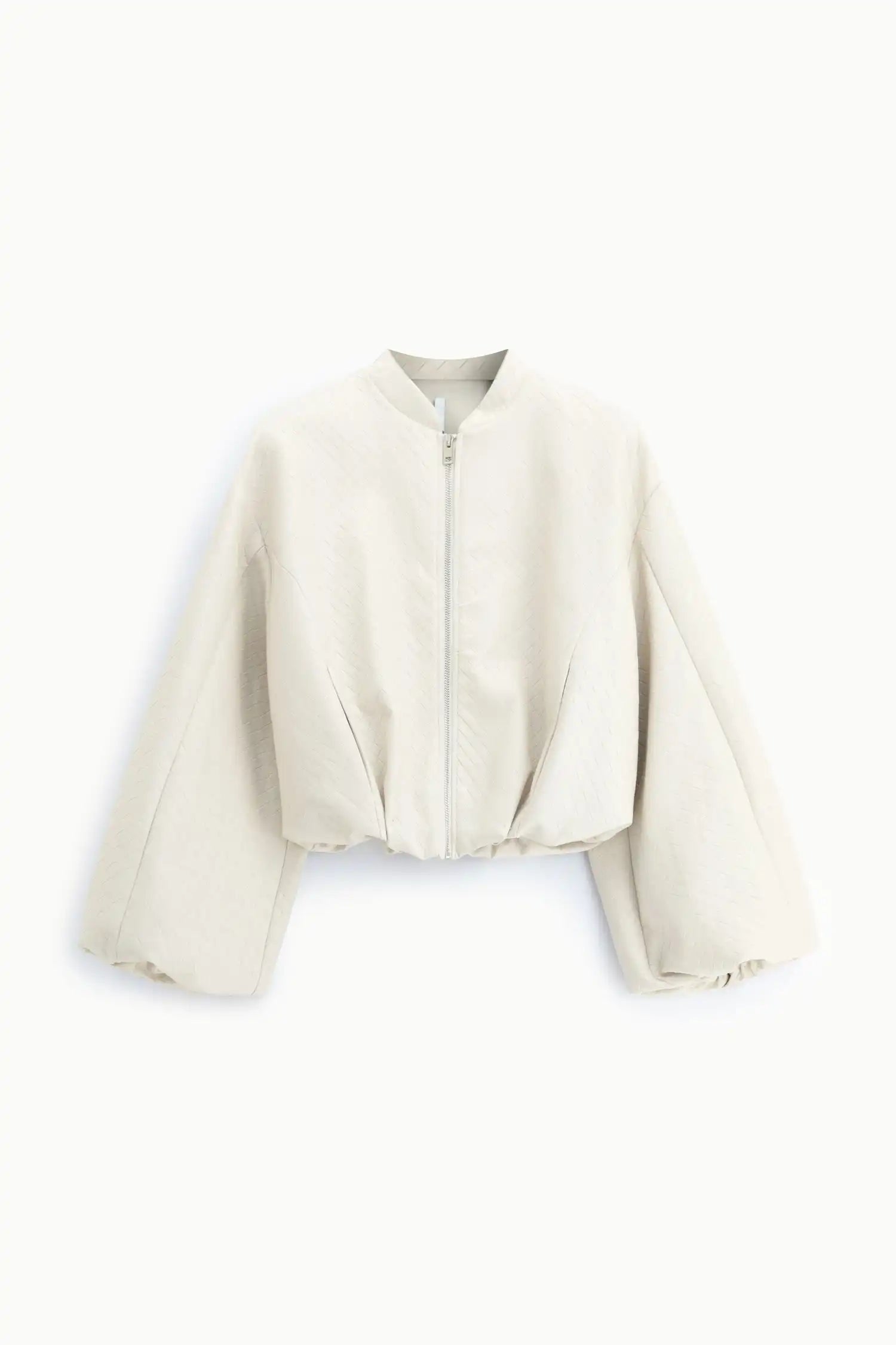 Blouson oversize Imperial bomber similicuir Panna