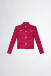 Veste Liu Jo pied-de-poule Dark fuxia