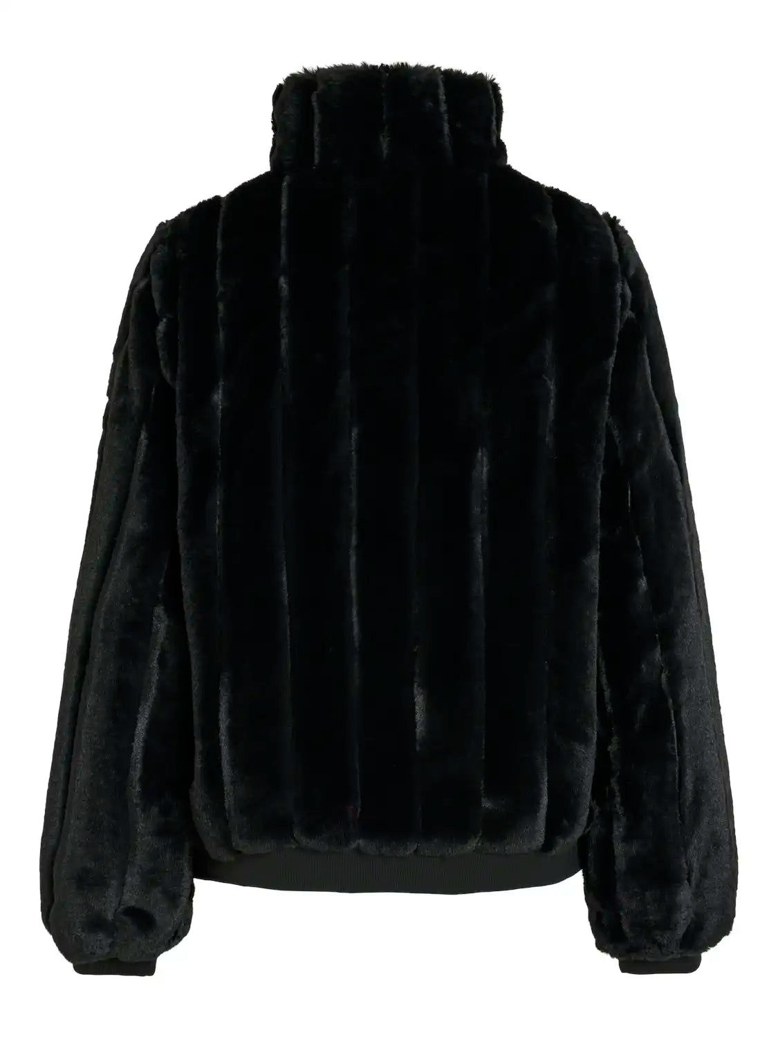 Veste Vila Viembra Fausse Fourrure Black Beauty