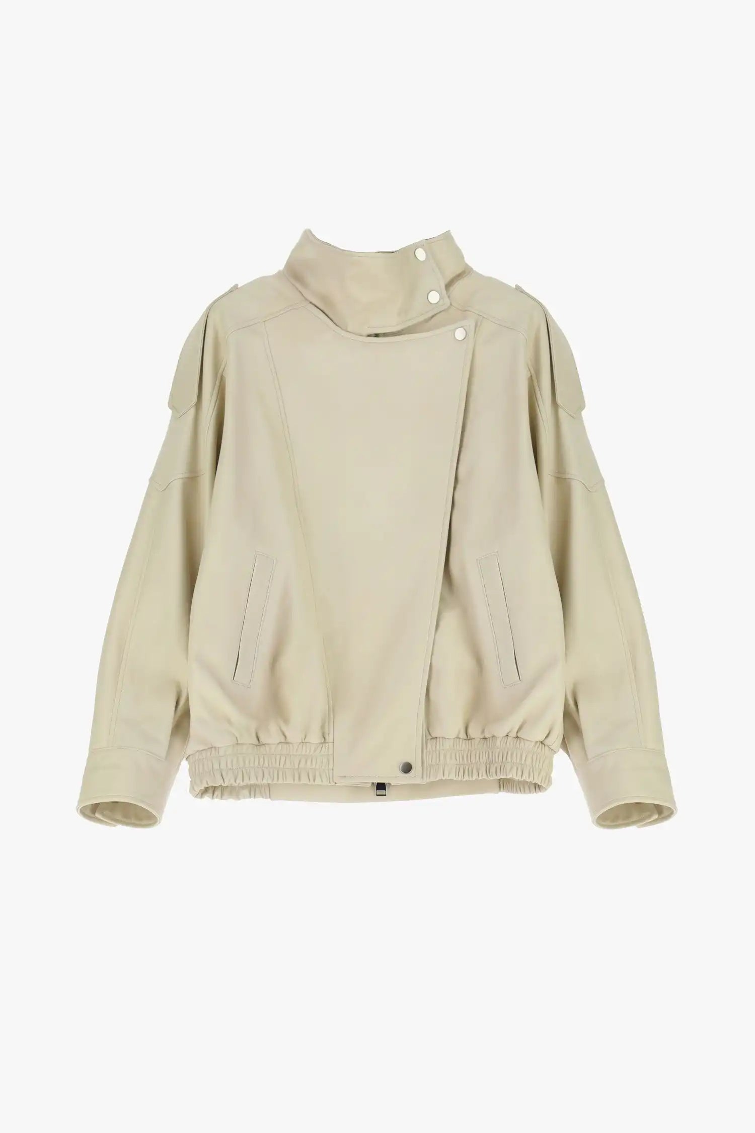 Veste en cuir Imperial col montant Burro