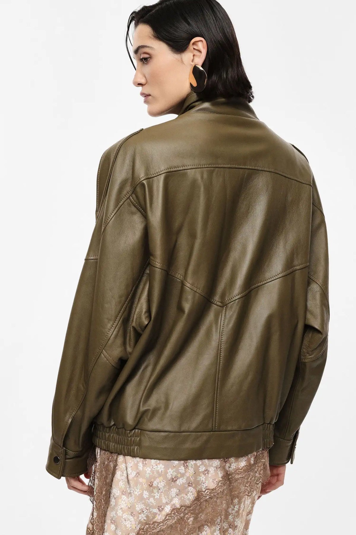 Veste en cuir Imperial col montant Militare