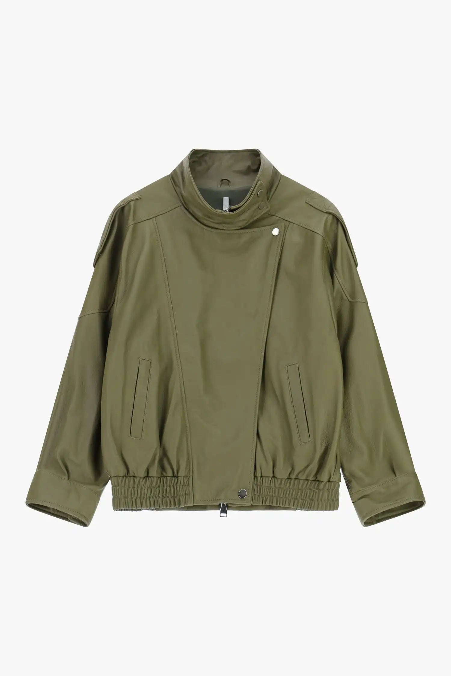 Veste en cuir Imperial col montant Militare