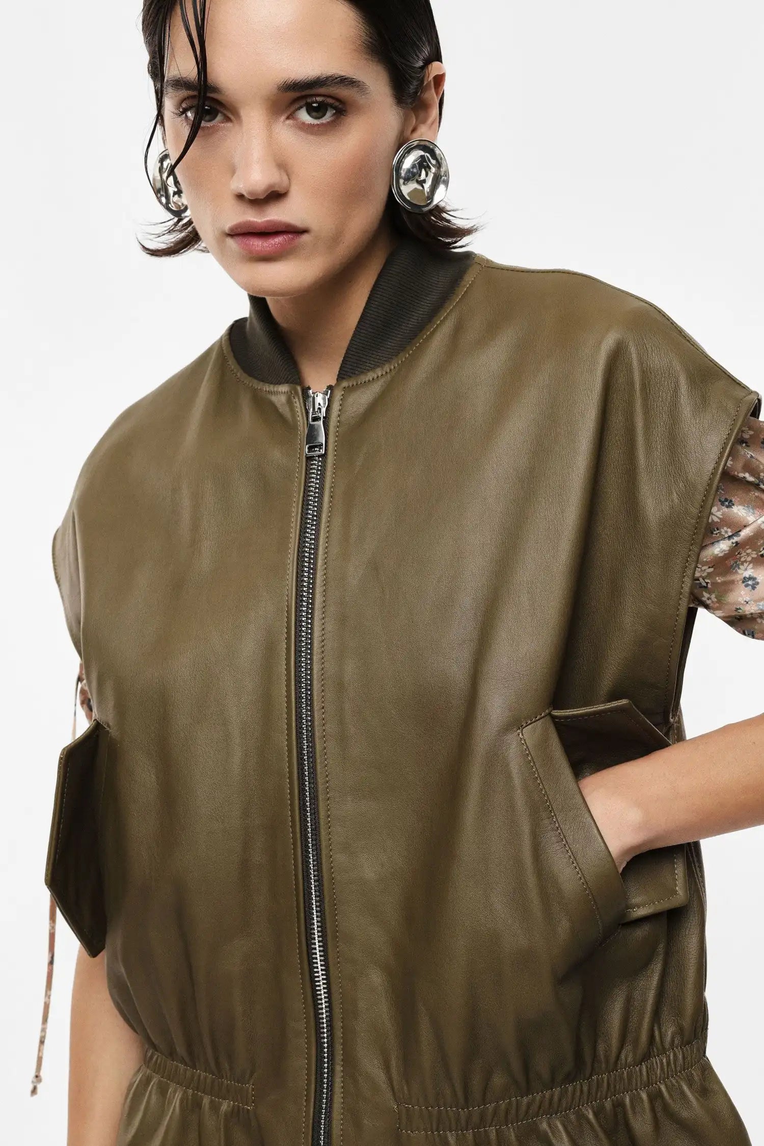 Veste sans manches en cuir Imperial Militare