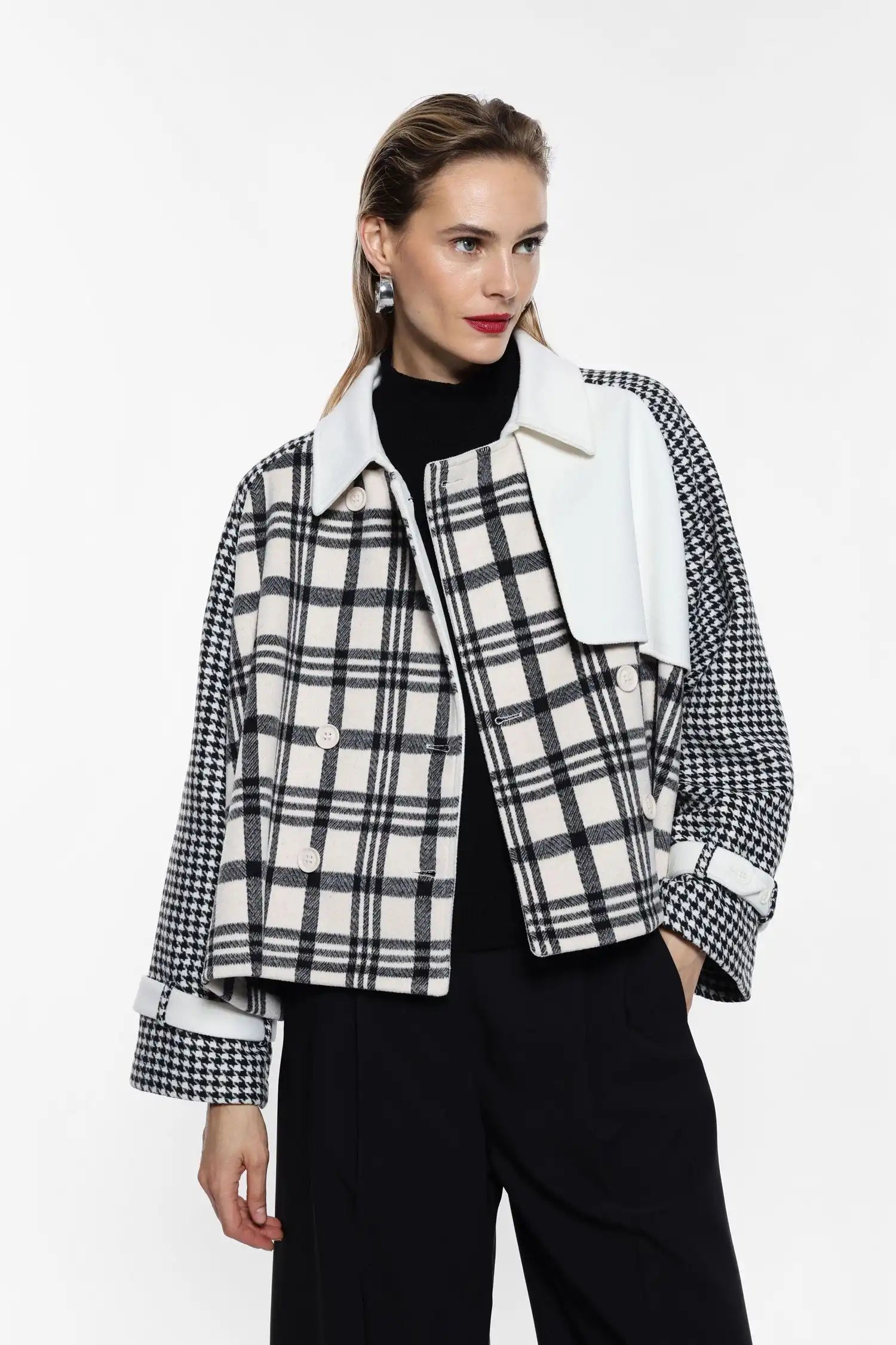 Veste carreaux pied de poule hotsell