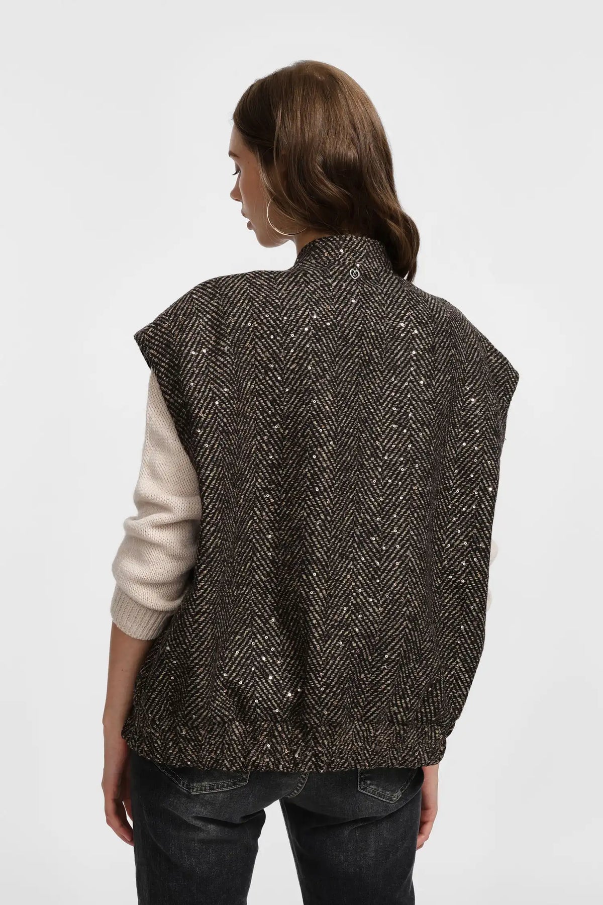 Gilet Please Tweed et Sequins Moro