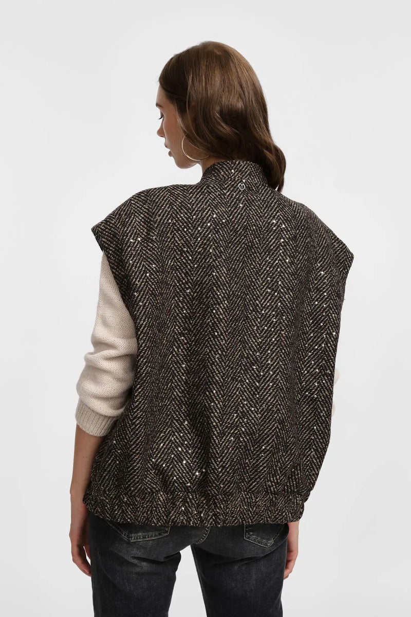 Gilet Please Tweed et Sequins Moro