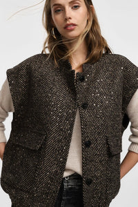 Gilet Please Tweed et Sequins Moro