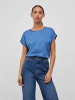 T Shirt Vila Viellette Satin Federal Blue
