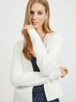 Cardigan Vila Viril Short White Alyssum