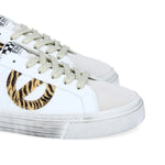 Baskets No Name Strike Side Nappa/P.Zebra White/Natural