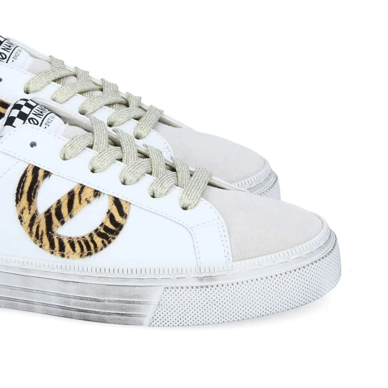 Baskets No Name Strike Side Nappa/P.Zebra White/Natural