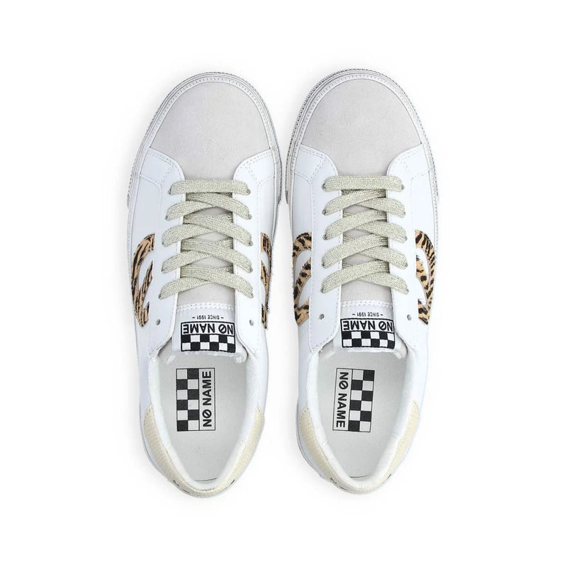 Baskets No Name Strike Side Nappa/P.Zebra White/Natural