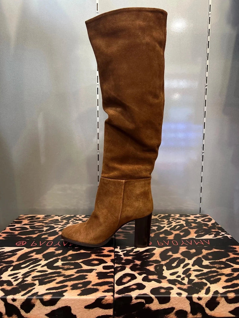 Bottes haute PAOYAMA daim Tabaco Livraison GRATUITE