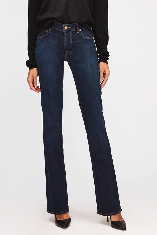 Jean Seven for all mankind flare en denim bleu foncé.