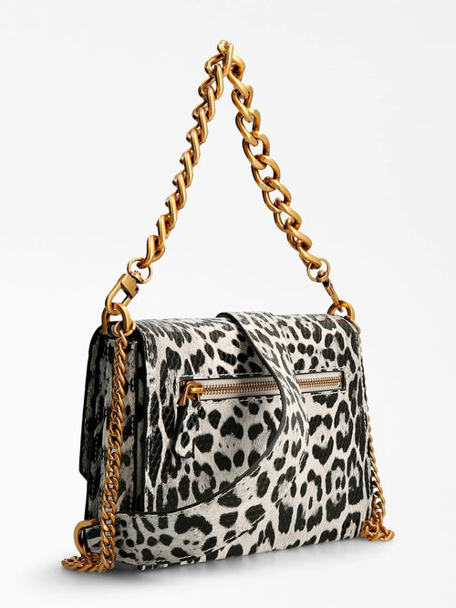 Sac à bandoulière Guess Centre stage animal Black White Léopard