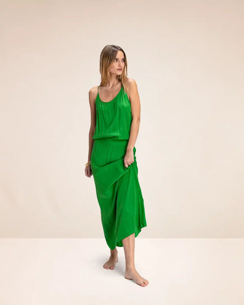 Robe longue Karma Koma Anna Dos nu Lime
