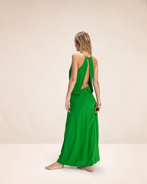 Robe longue Karma Koma Anna Dos nu Lime