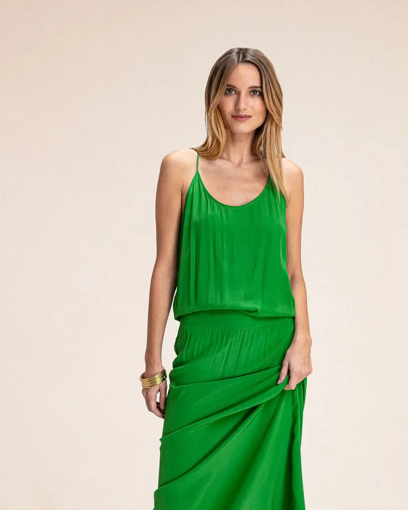 Robe longue Karma Koma Anna Dos nu Lime