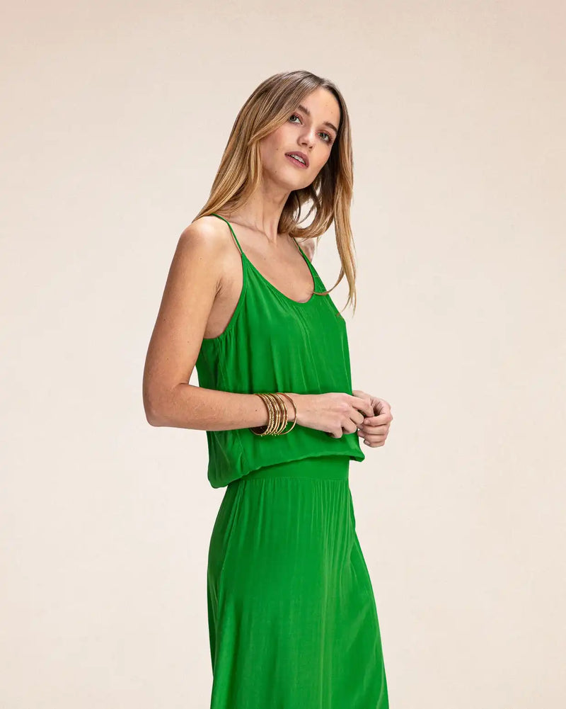 Robe longue Karma Koma Anna Dos nu Lime