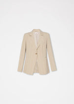 Blazer à rayures Liu Jo en lin mélangé Sable