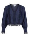 Blouse Rouge by Vila Viaria Navy Blazer