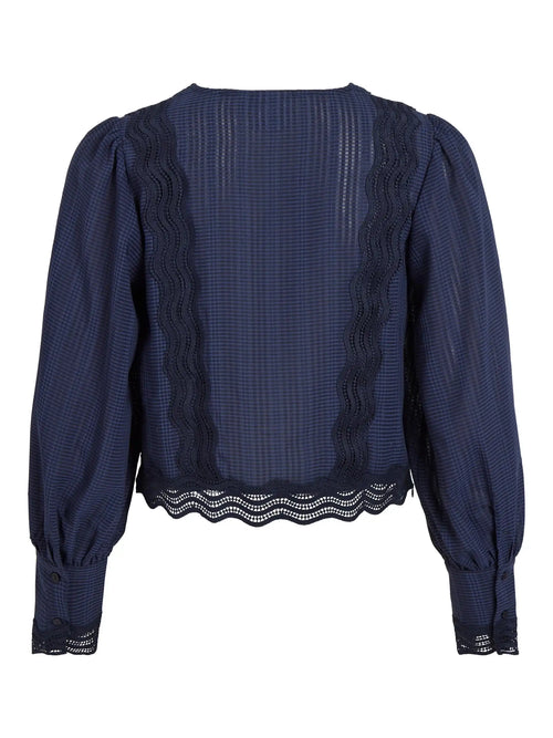 Blouse Rouge by Vila Viaria Navy Blazer