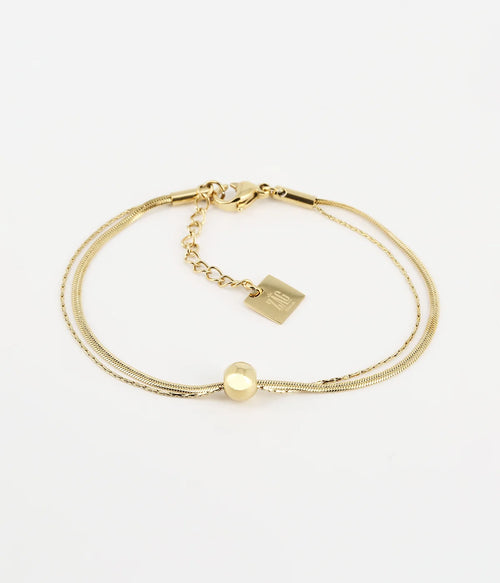 bracelet femme zag pepita dore