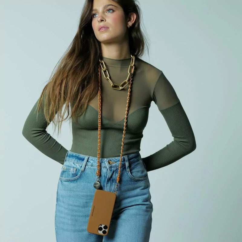 Chaîne bijoux La Coque Française Lou Camel/Doré