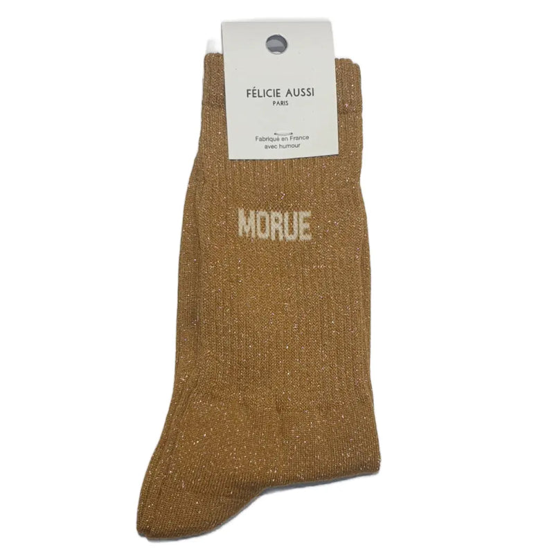 Chaussettes Félicie Aussi Morue Curry Paillettes