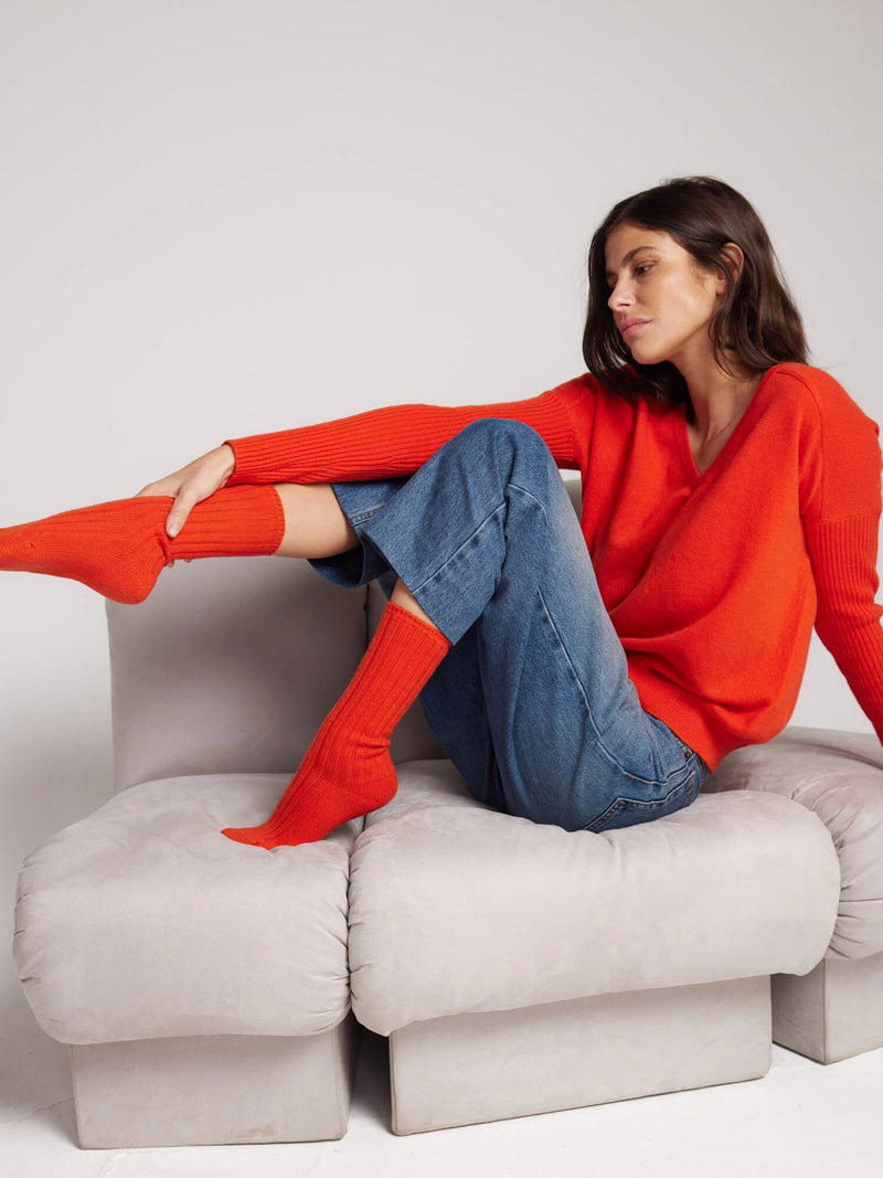 Chaussettes Notshy Irène Orange