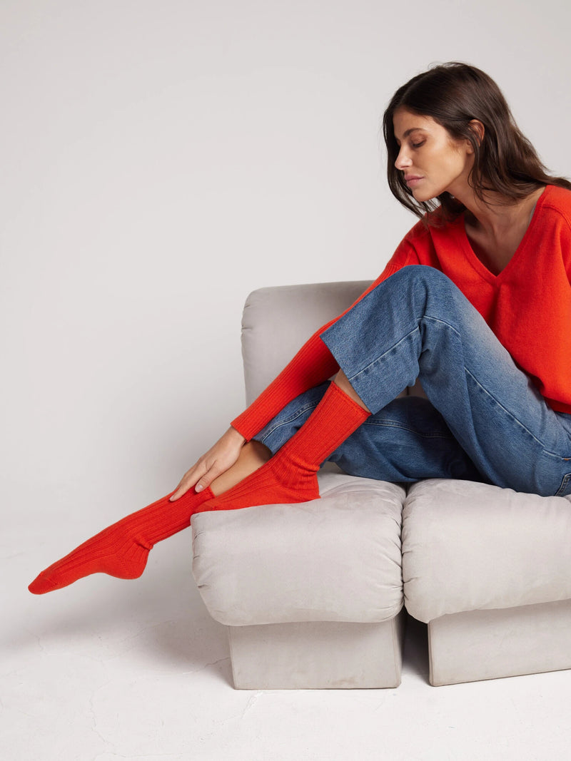 Chaussettes Notshy Irène Orange