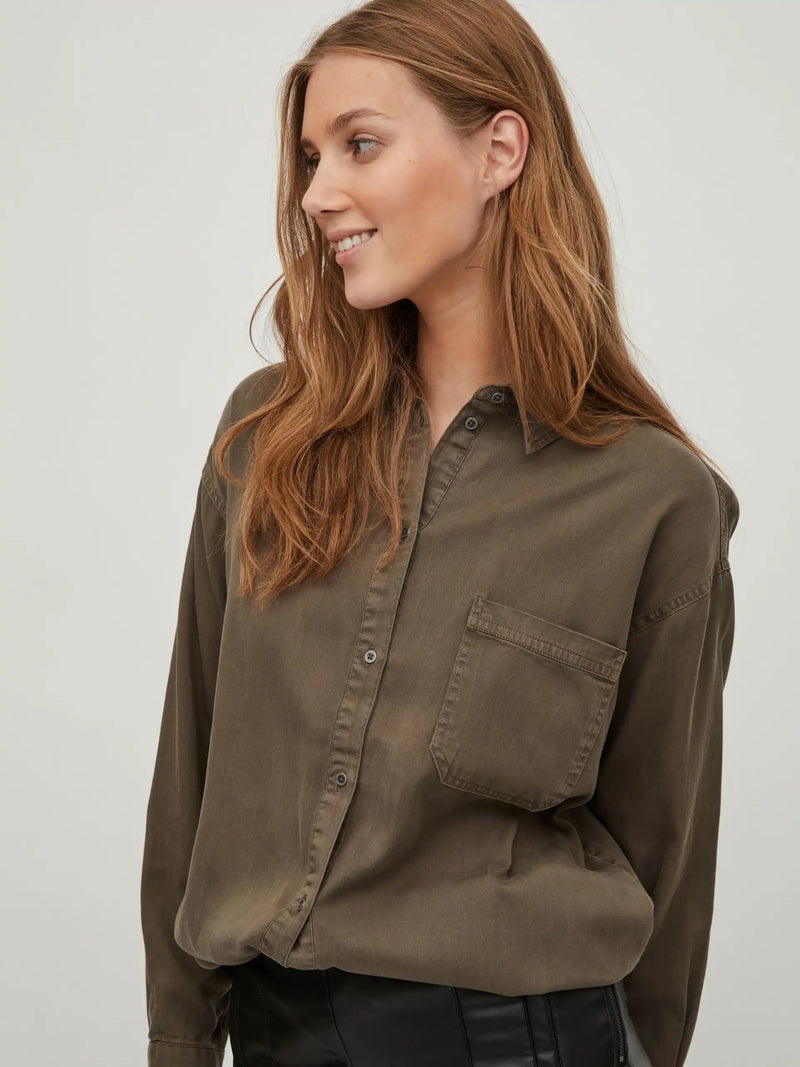 Chemise Vila Vibista Crocodile