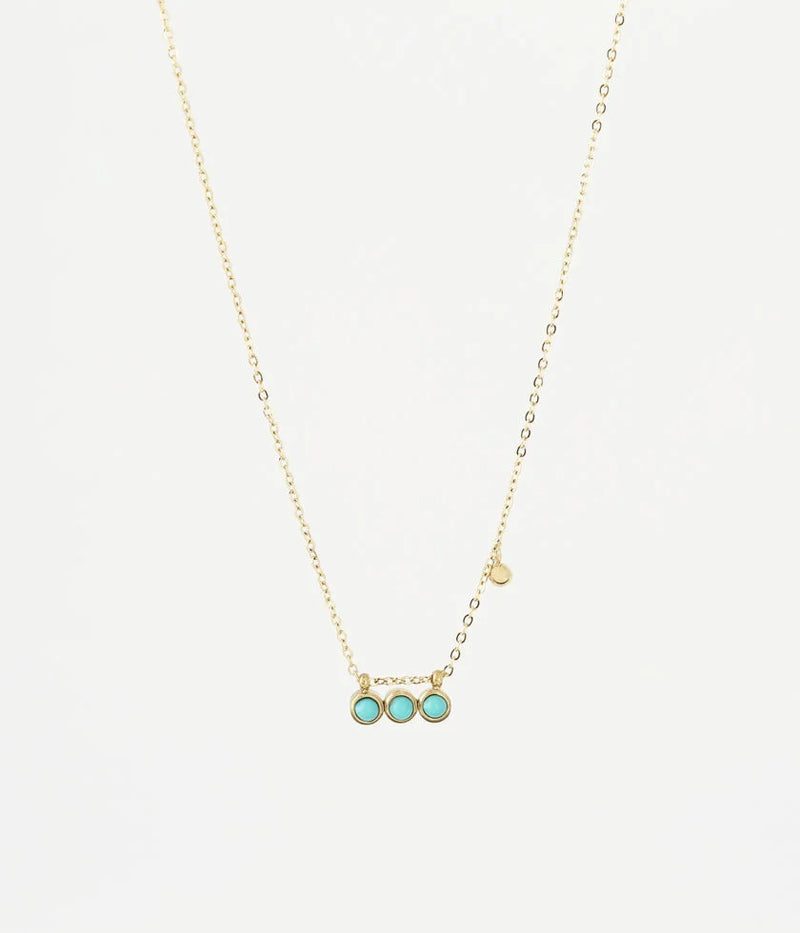collier femme zag ormiga turquoise dore