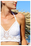 Crop-Top LaraEthnics Mahe Blanc