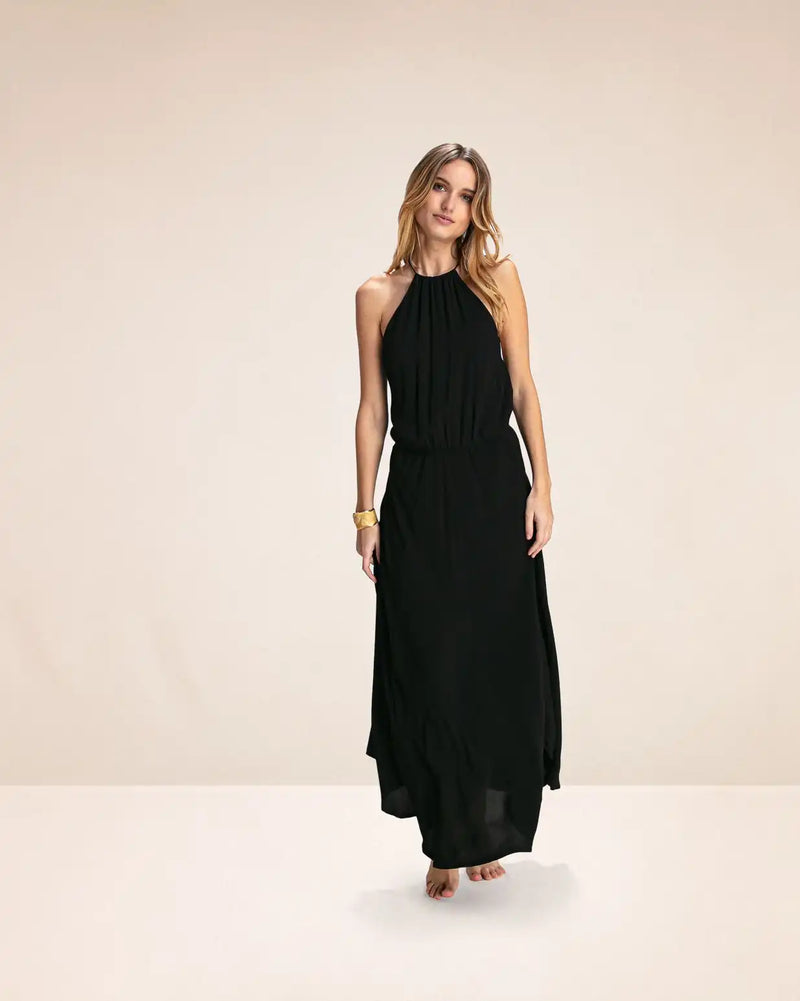 Robe longue Karma Koma Cruz Dos nu Black