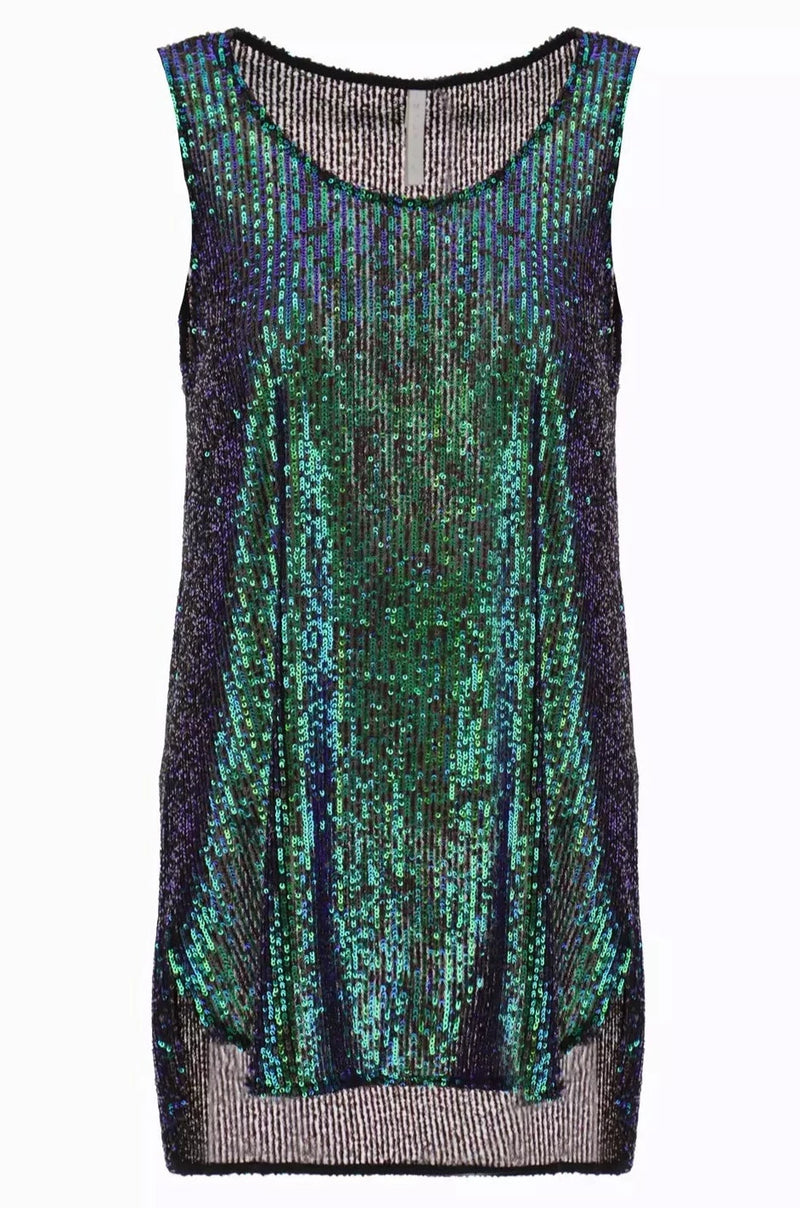 Débardeur Impérial à paillettes Nero/Verde