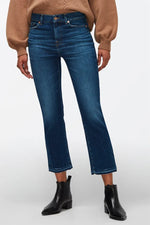 Jean Seven The Straight Crop Slim Illusion Dark Blue