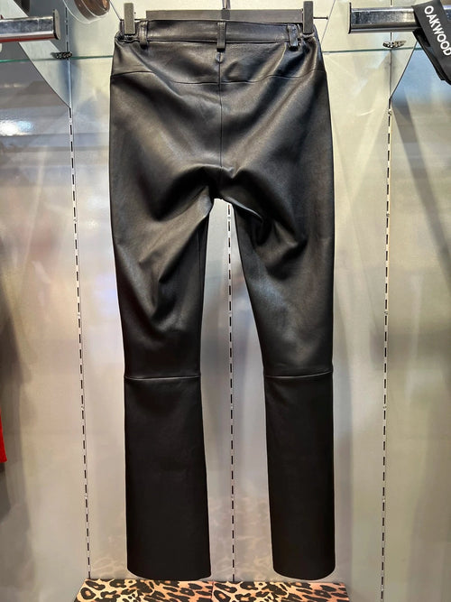 Pantalon Lou Andrea Charly Flare en cuir Noir