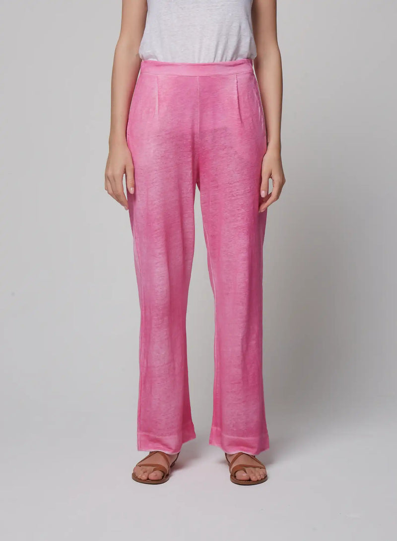 Pantalon Majestic Filatures Lin/Elastanne Flamingo