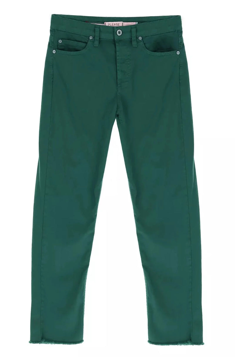 Pantalon Please effrangé Malachite