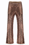 Pantalon Imperial Beige / Nero slim à sequins