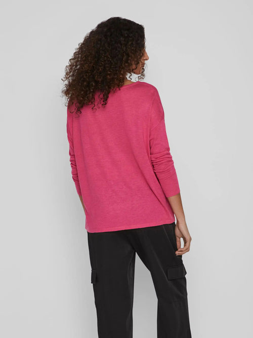 Pull Vila Viabella Pink Yarrow