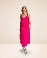 Robe longue Karma Koma Maeva Dos nu Rose Fluo