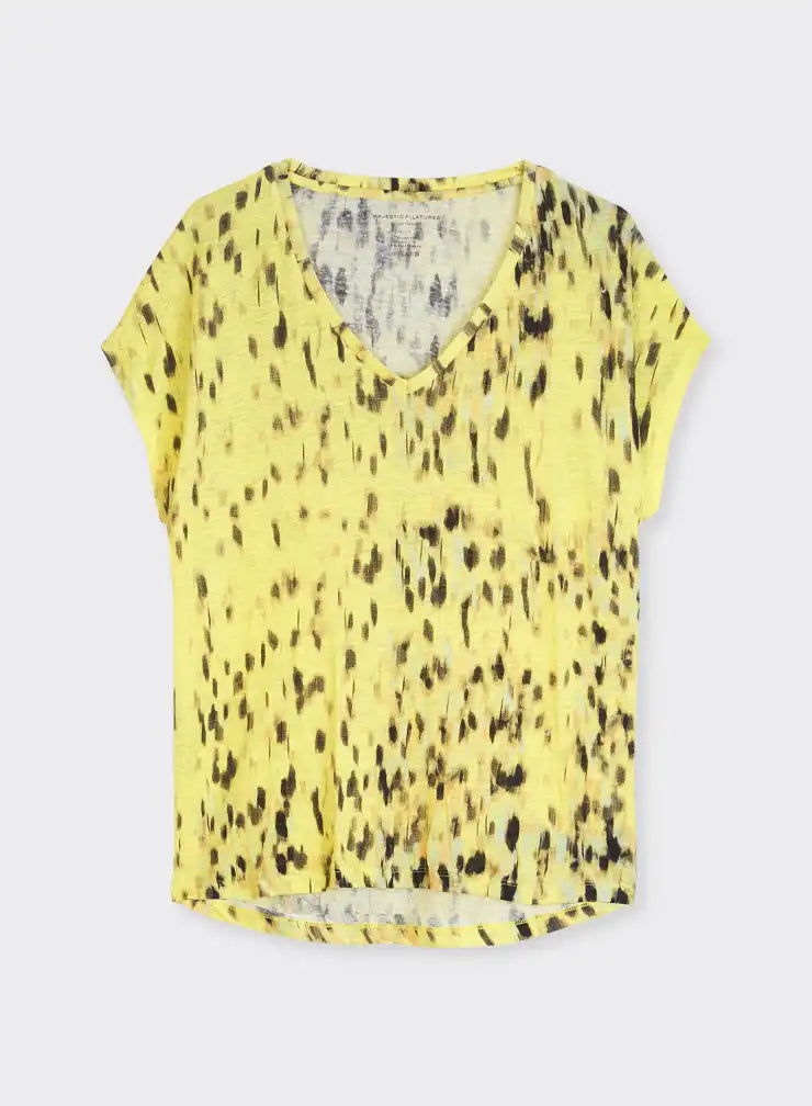 T-shirt Majestic Filatures Lin/Elathanne Mimosa