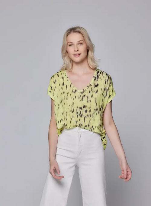 T-shirt Majestic Filatures Lin/Elathanne Mimosa