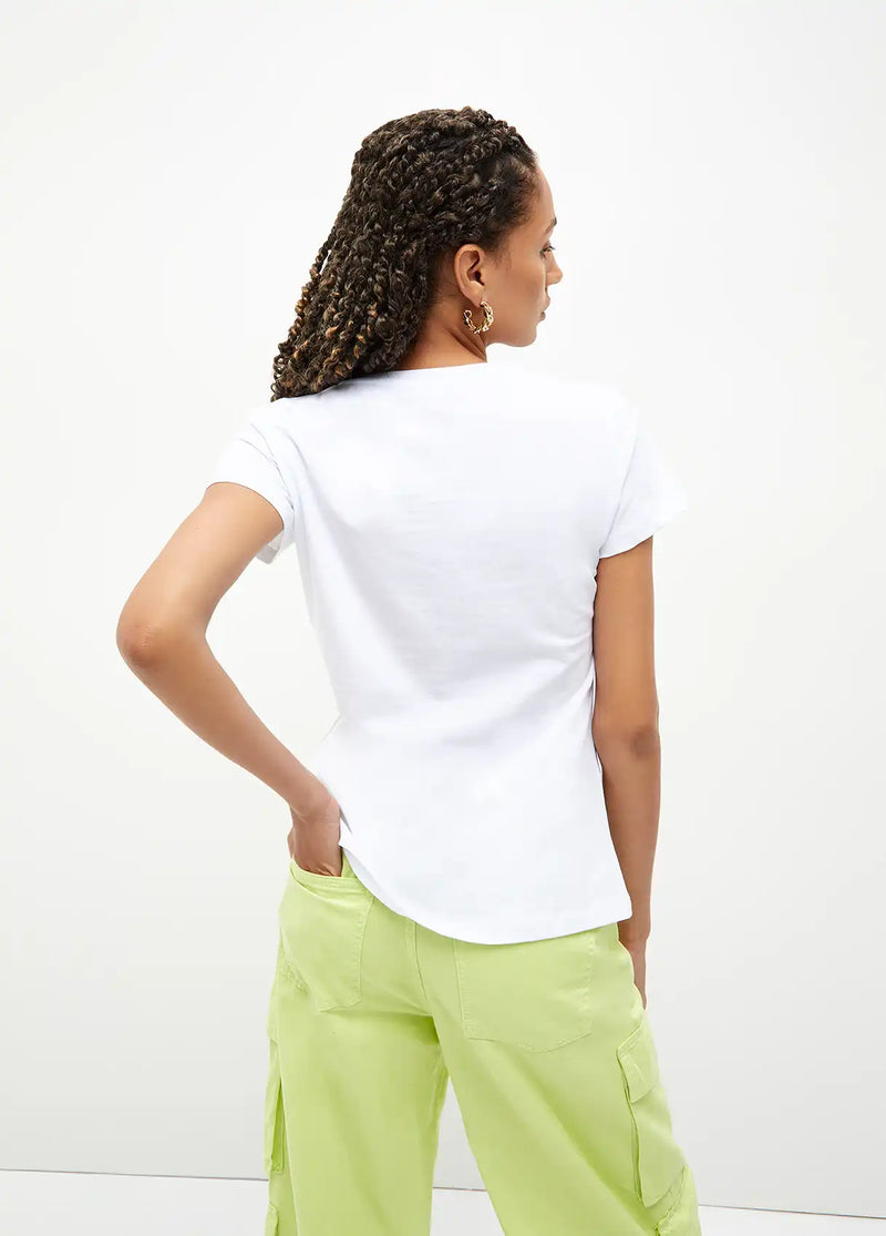 T-shirt écoconçu Liu Jo avec strass Blanc