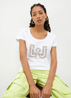 T-shirt écoconçu Liu Jo avec strass Blanc