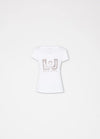 T-shirt écoconçu Liu Jo avec strass Blanc